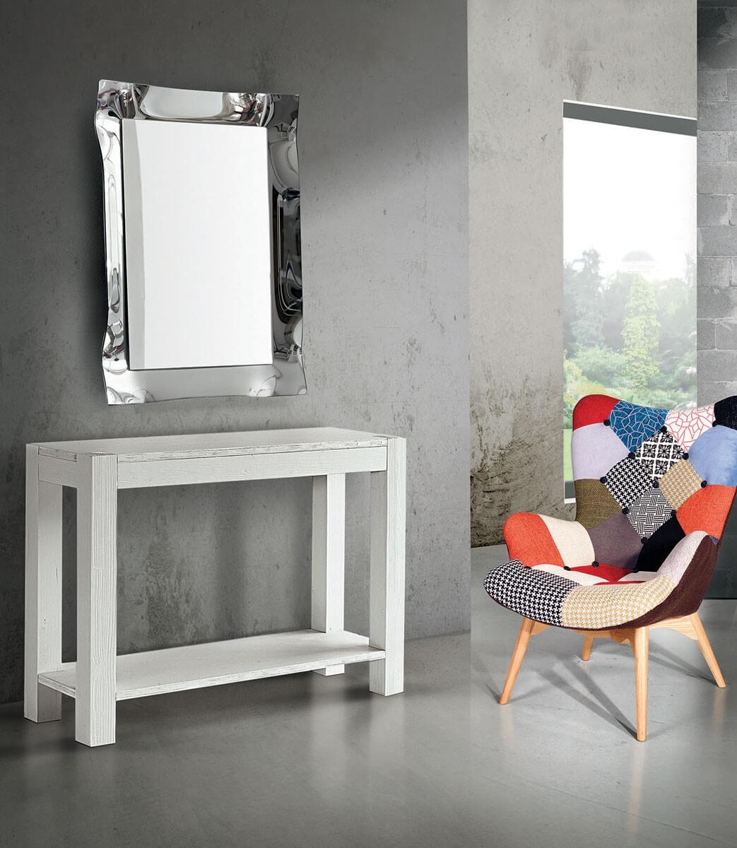 Consolle in abete bianco spazzolato
