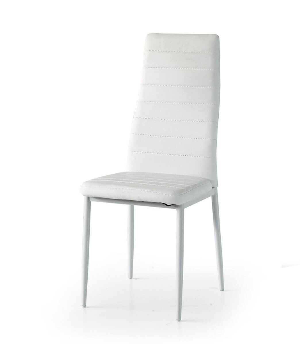 Sedia con schienale alto in ecopelle