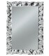 Specchiera con cornice moderna effetto argento