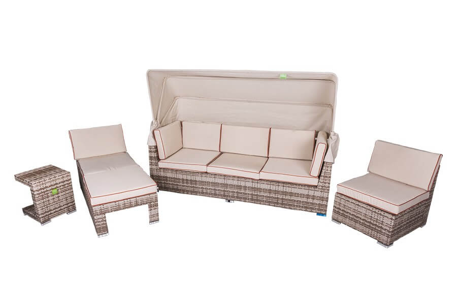 Set Salotto patronale Wiker da 5 posti