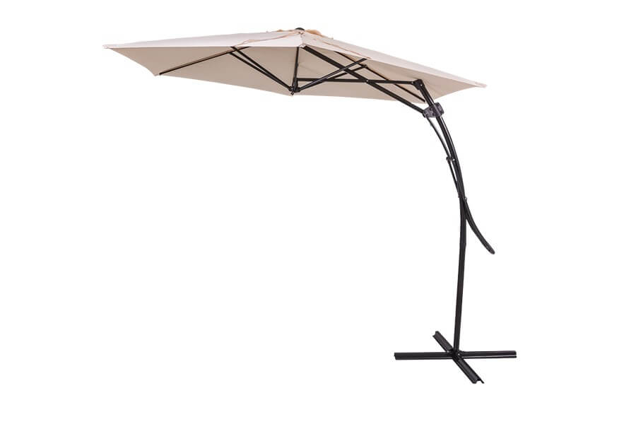 Ombrellone parasole Coveri Garden Coffee ø 2,7 m palo laterale base a croce