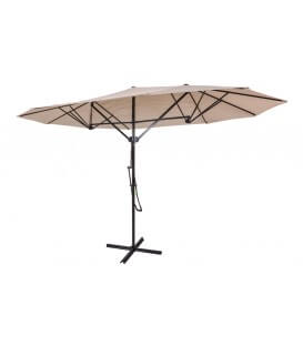Ombrellone parasole Ecrù Coveri Garden 2,5 x 4,3 m palo laterale base a croce