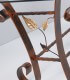 Tavolino rettangolare in ferro con foglie