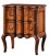 Comodino in legno 2 cassetti noce bassano
