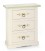 Comodino 3 cassetti bianco con decori