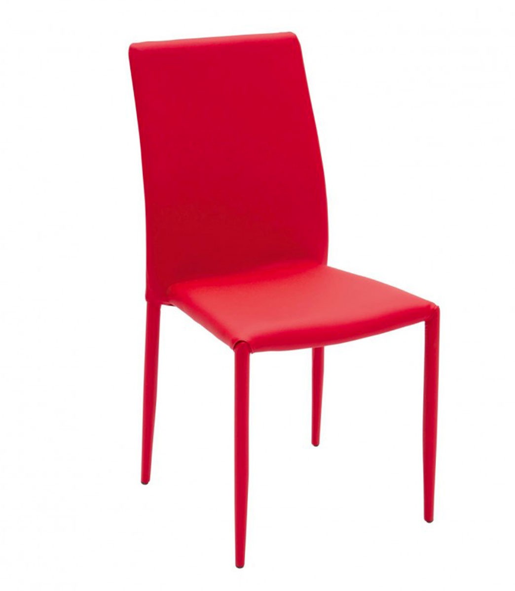 Sedia rivestita in ecopelle moderna