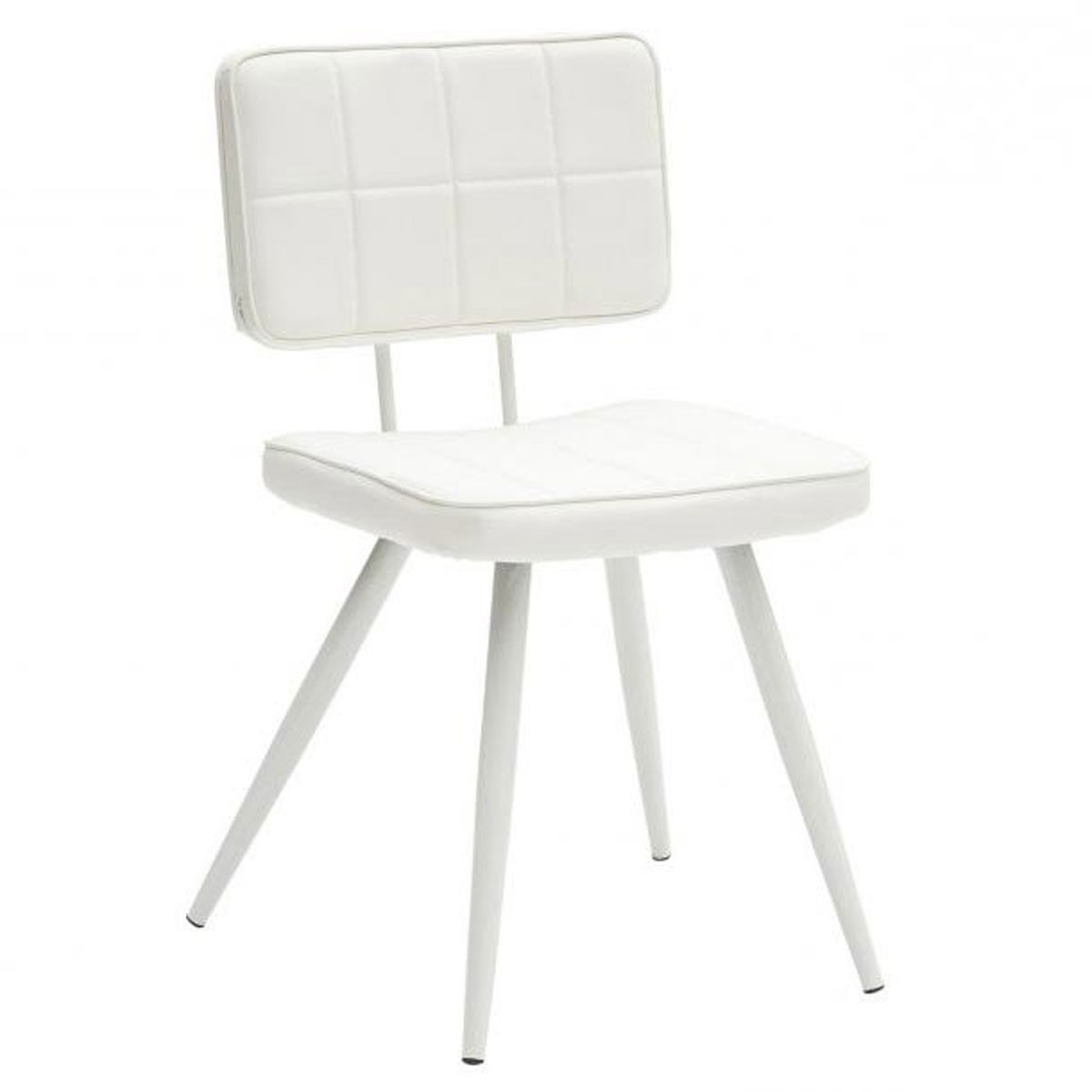 Sedia ecopelle beige trapuntata