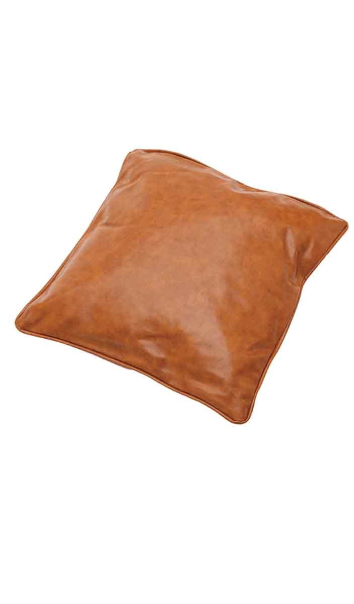 Cuscino Ecopelle Marrone