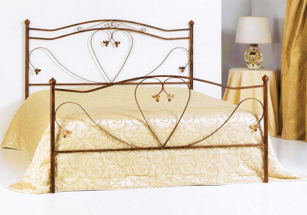 Letto singolo in Ferro Battuto Cuore