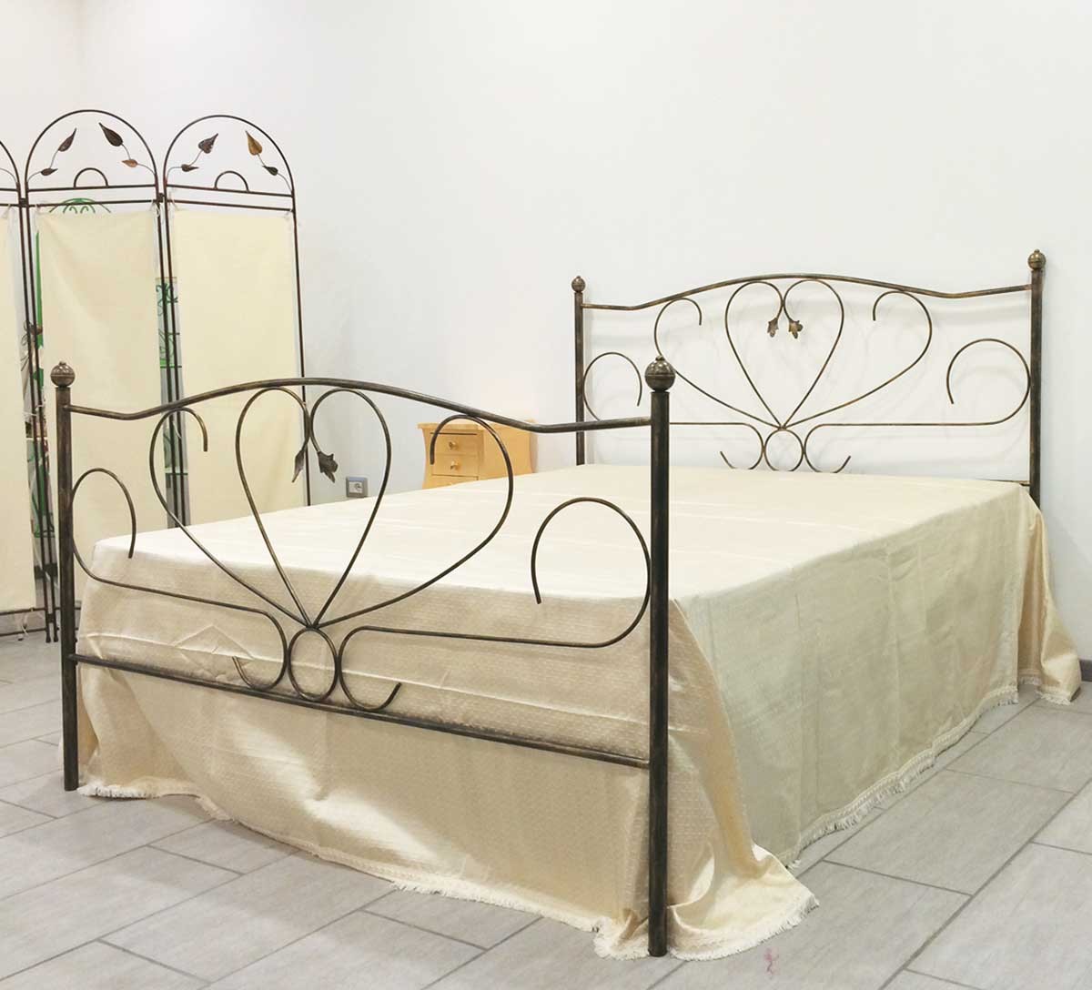 Letto matrimoniale in Ferro Battuto Love