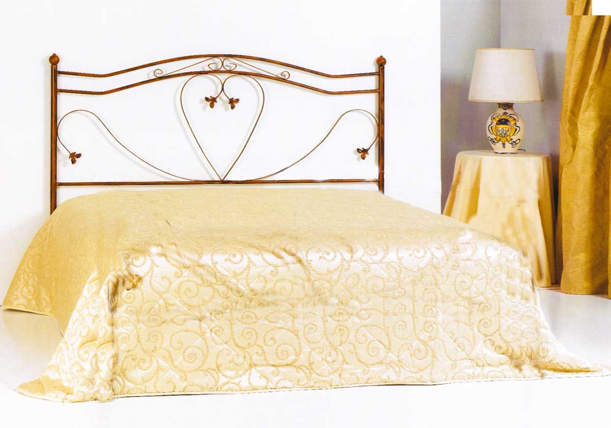 Testata Letto singolo in Ferro Battuto Cuore