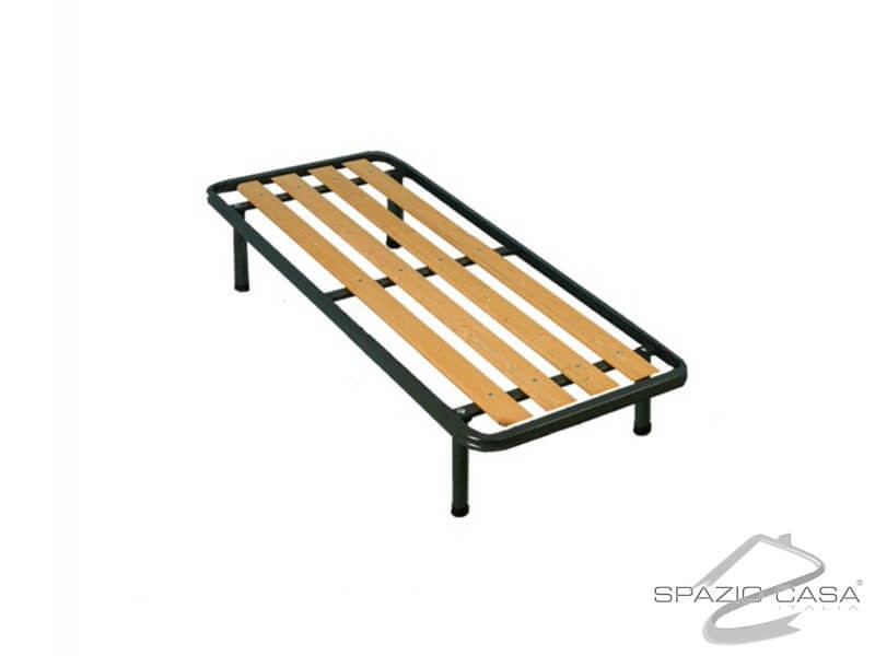 Rete letto singolo Ortopedica a tavole in legno con Profilo 6 cm