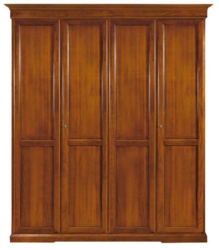 Armadio Classico 4 Ante Legno Arte Povera
