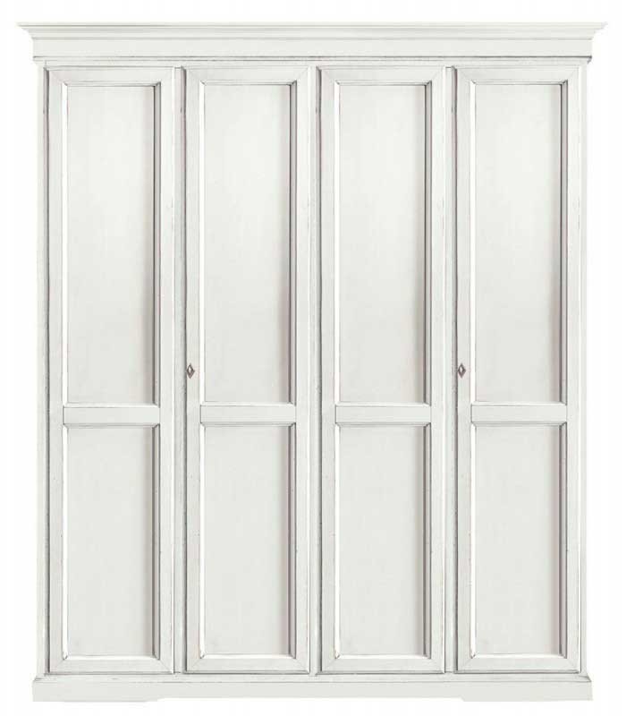 Armadio Classico 4 Ante Legno Arte Povera