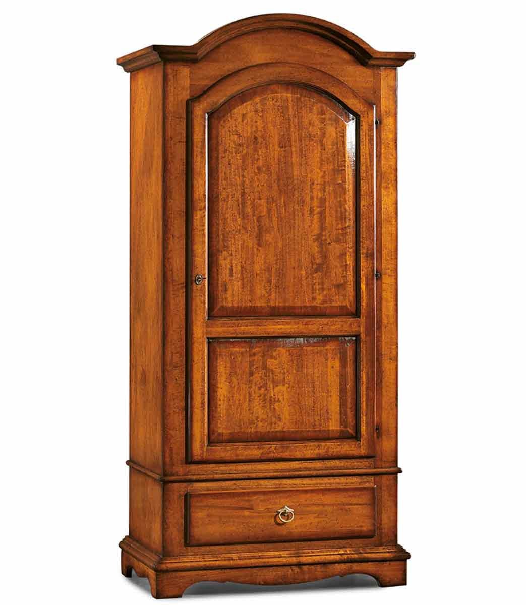 Armadio Legno 1 Porta Noce Arte Povera