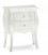 Comodino in Legno Bombato 2 Cassetti bianco opaco