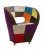 Poltroncina in tessuto patchwork