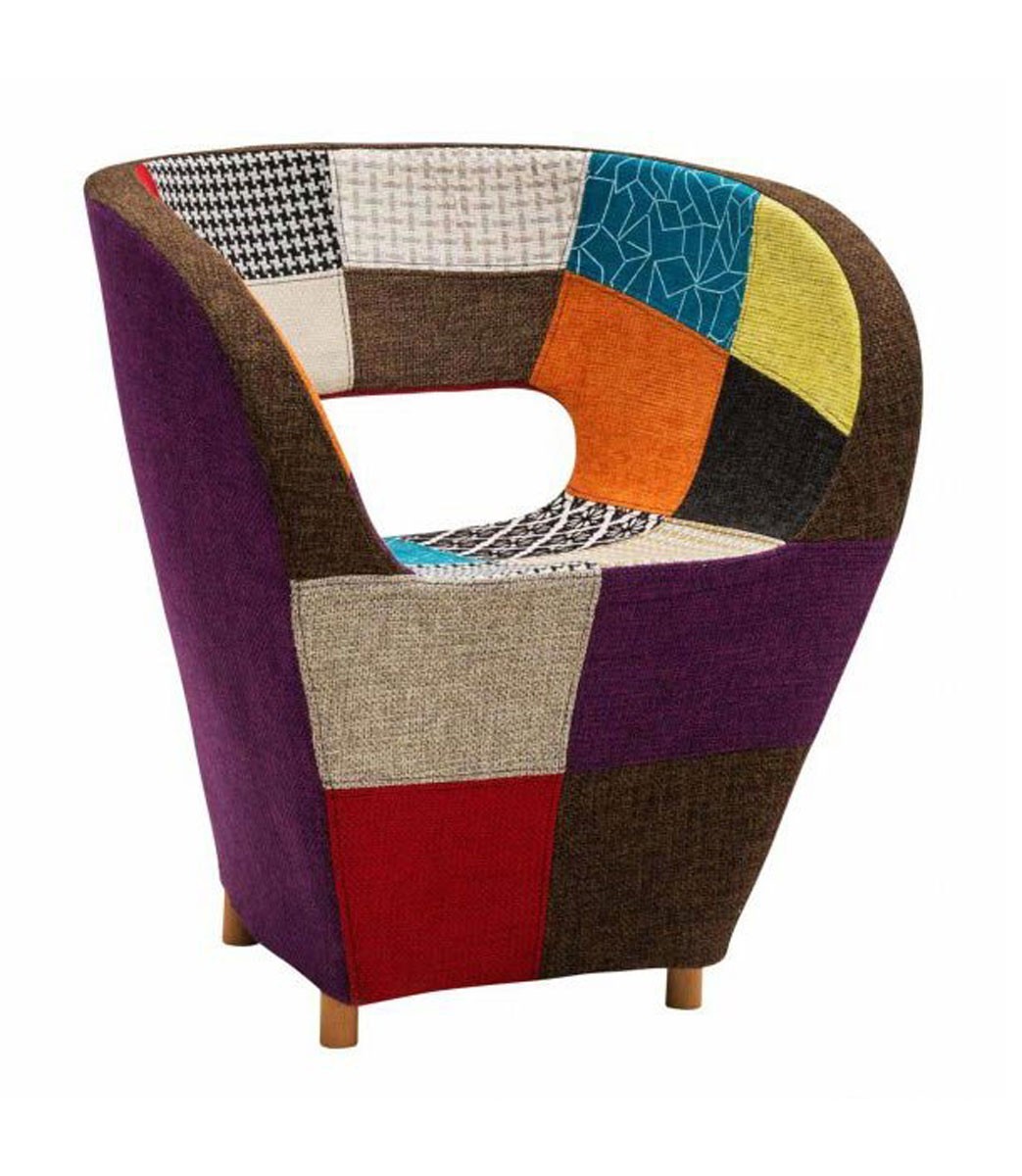 Poltroncina in tessuto patchwork