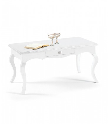 Tavolino da salotto classico Bianco opaco