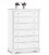 Cassettiera in legno Bianco 6 cassetti Zoccolo Aperto