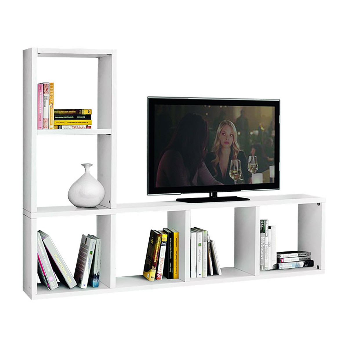 Porta TV bianco frassinato