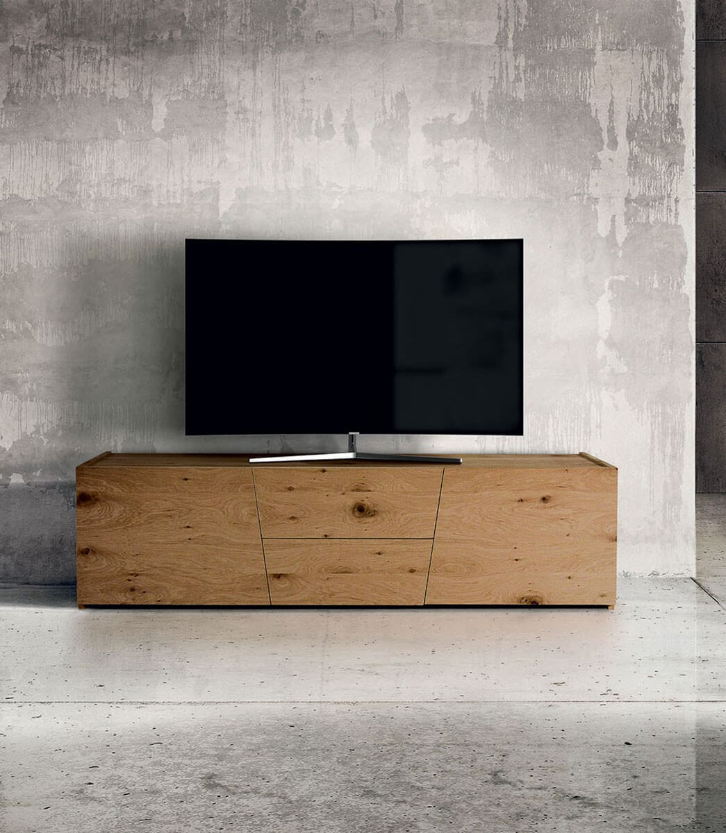 Porta TV rovere notato spazzolato
