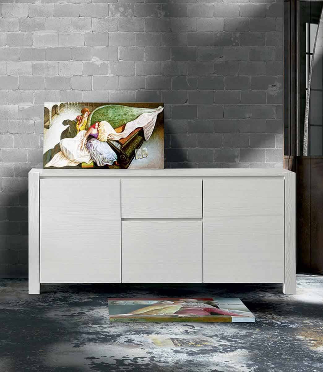 Credenza in abete bianco spazzolato