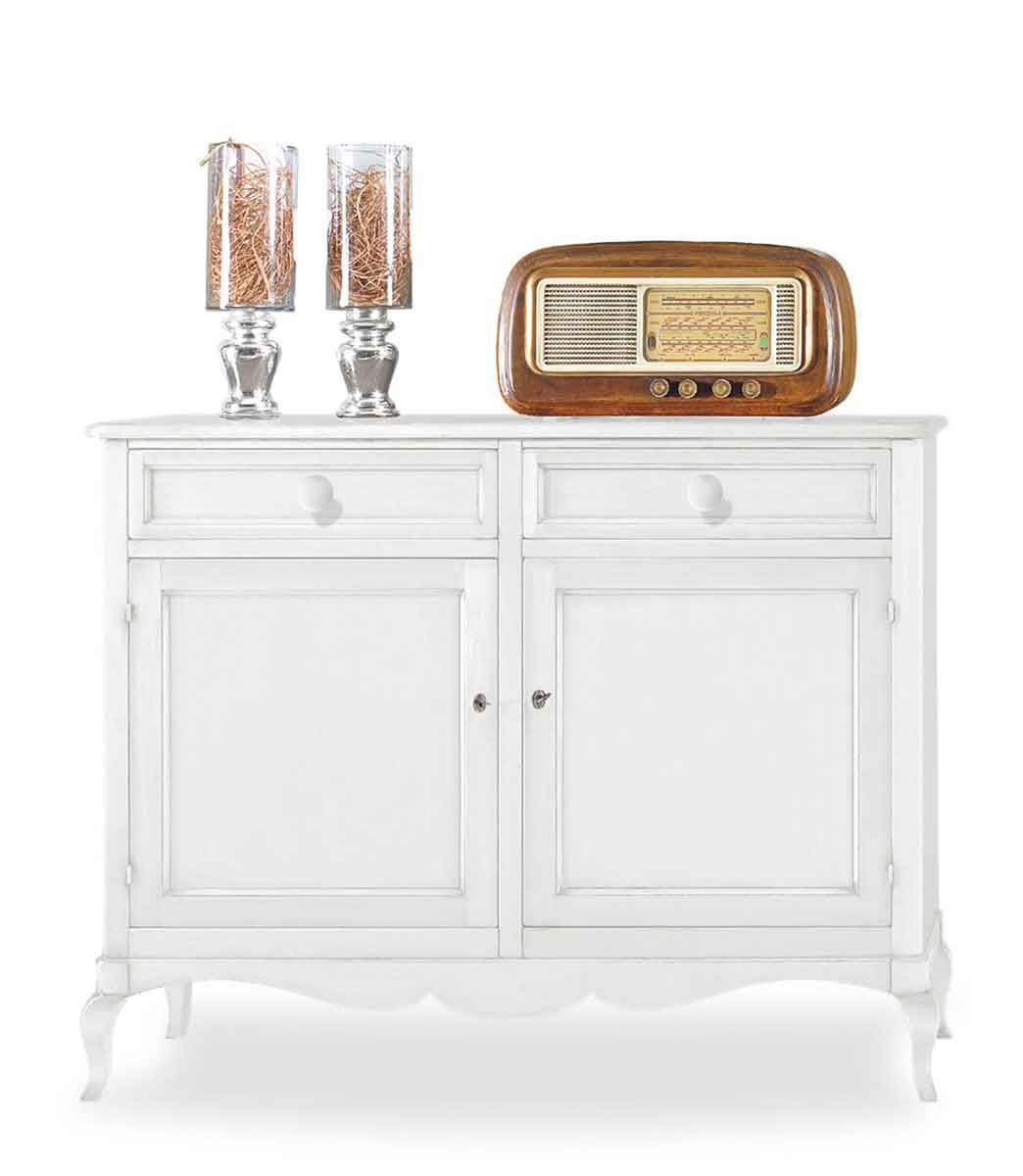 Credenza Classica 2 Porte 2 Cassetti Noce