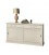Credenza Due Ante Scorrevoli Tre Cassetti in Legno laccato bianco opaco