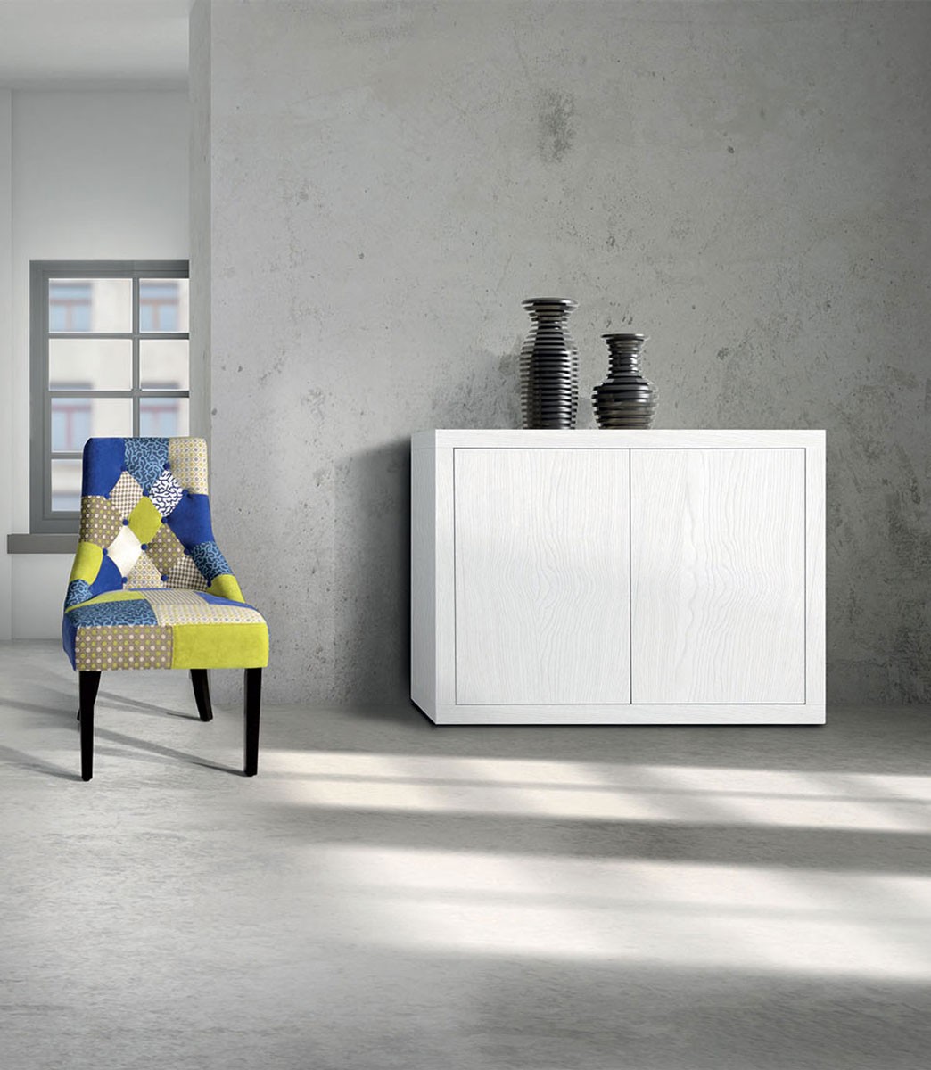 Credenza Moderna 2 Ante bianco frassinato