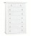 Cassettiera in legno Bianco 6+2 cassetti