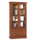 Libreria in legno 2 Ante vetrate + 3 cassetti + anta chiusa