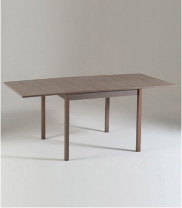 Tavolo legno quadrato apertura a libro Rovere Wengé