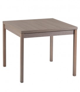 Tavolo legno quadrato apertura a libro Rovere Grig