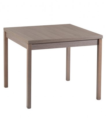 Tavolo legno quadrato apertura a libro Rovere Grig