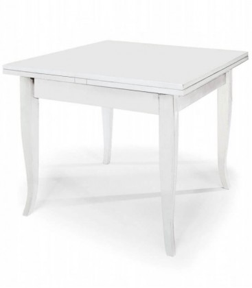 Tavolo quadrato allungabile Bianco Opaco