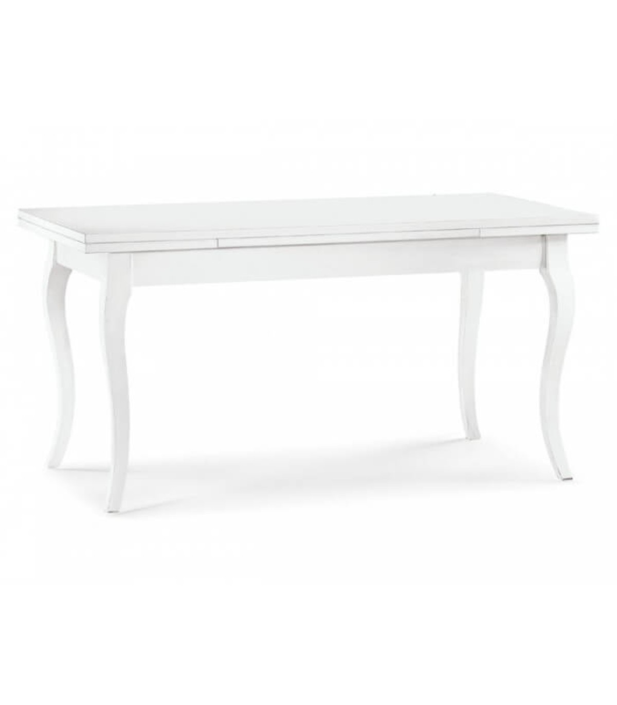 Tavolo in legno design classico allungabile Bianco Opaco