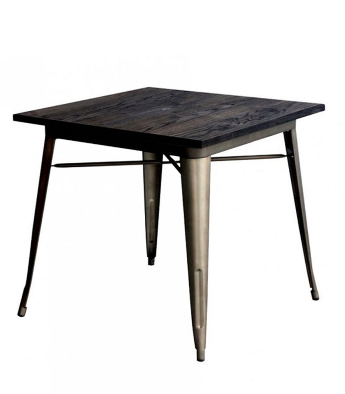 Tavolo in metallo con piano in legno Nero Tolix