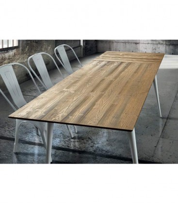 Tavolo moderno in Legno di Abete spazzolato