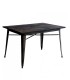 Tavolo in metallo con piano in legno Nero