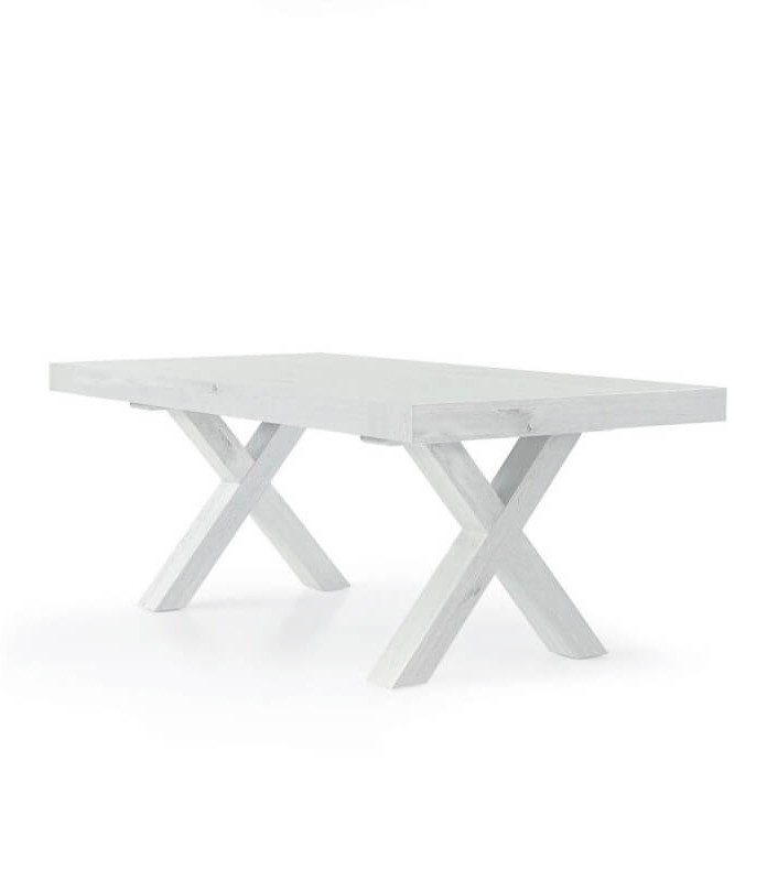 Tavolo in Legno di Rovere Bianco Consumato