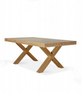 Tavolo in legno base X Naturale