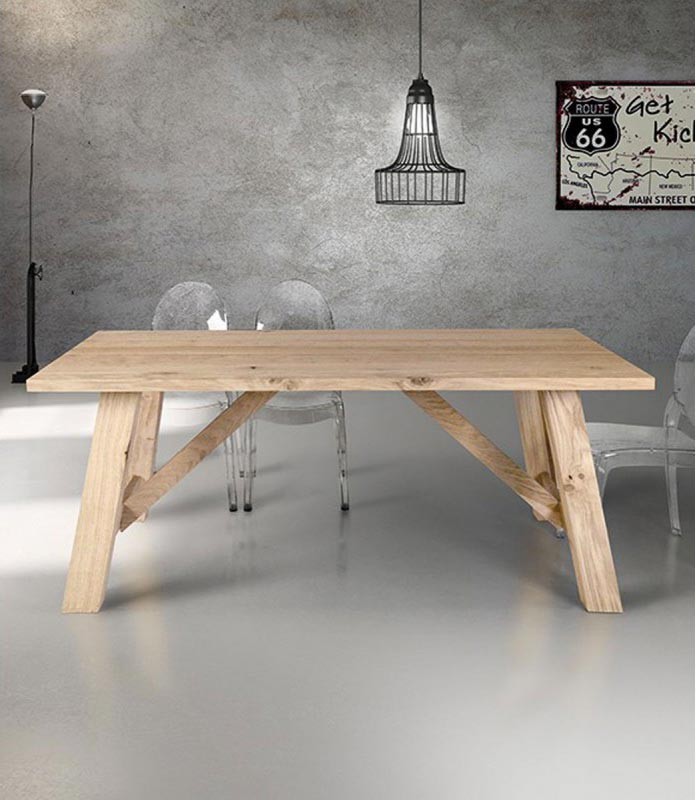 Tavolo in legno di design Fisso Naturale