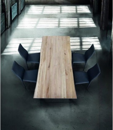 Tavolo moderno in legno massello nodo aperto