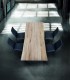 Tavolo in legno naturale metallo nero