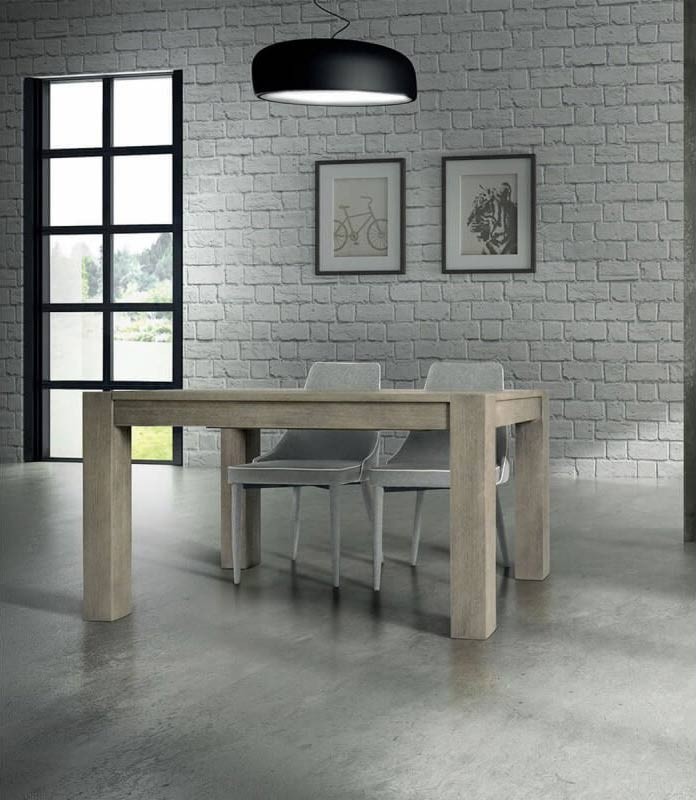 Tavolo in Legno Massello Rovere Patinato
