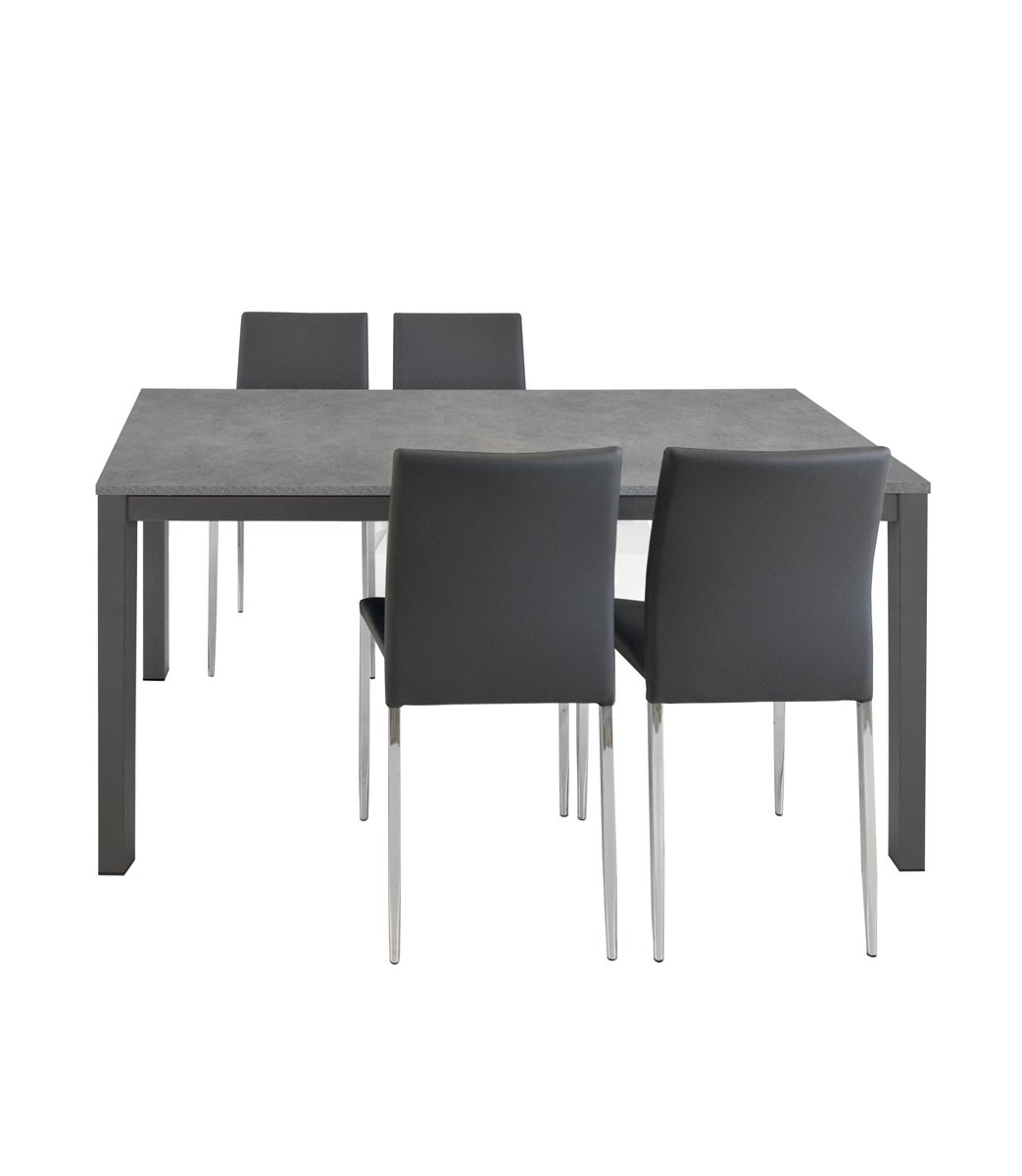 Tavolo allungabile grigio moderno