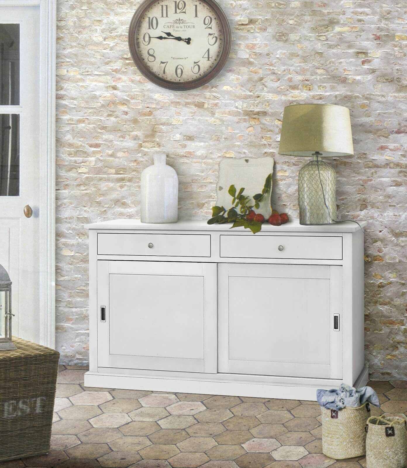 Credenza in legno 2 ante scorrevoli 2 cassetti