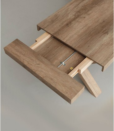Tavolo in legno base X naturale