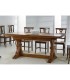 Tavolo in legno design classico ferro Noce Lucido